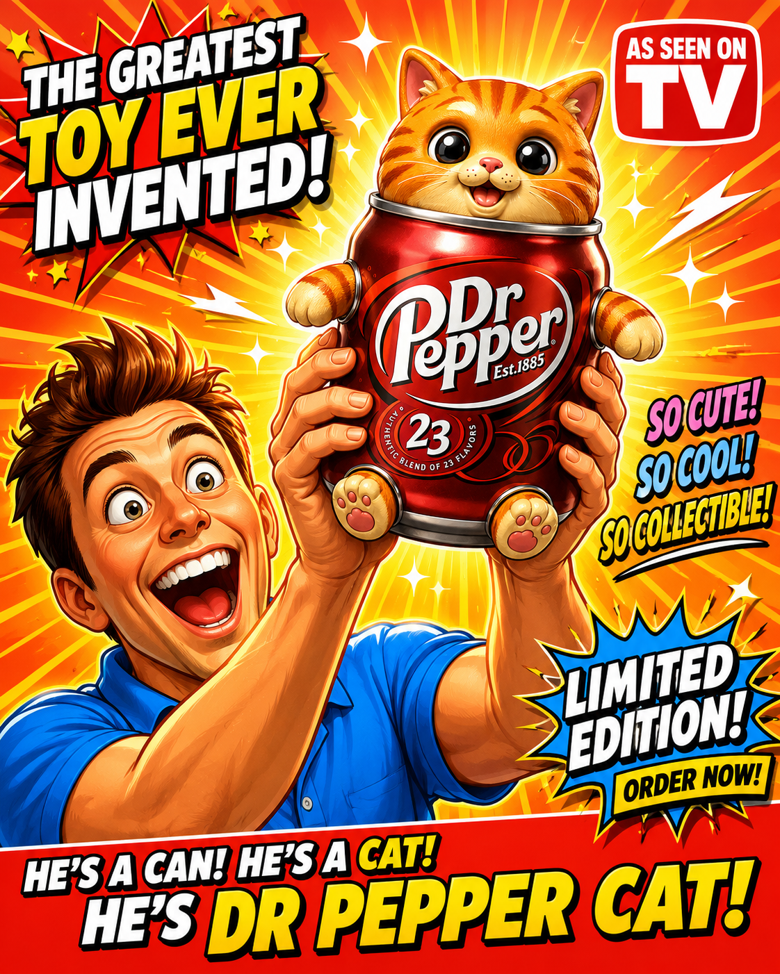 Dr Pepper Cat advertisement